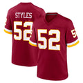 BIPIHUC W.Commanders #52 Sonny Styles Player Burgundy Game Home Stitched Jerseys