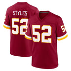 BIPIHUC W.Commanders #52 Sonny Styles Player Burgundy Game Home Stitched Jerseys