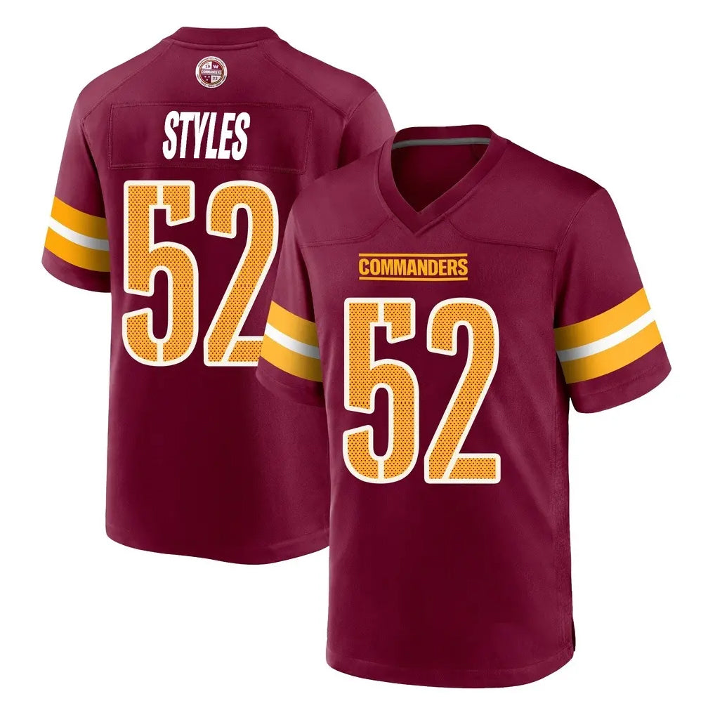 BIPIHUC W.Commanders #52 Sonny Styles Player Burgundy Home Game Stitched Jerseys