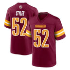 BIPIHUC W.Commanders #52 Sonny Styles Player Burgundy Home Game Stitched Jerseys