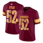BIPIHUC W.Commanders #52 Sonny Styles Player Burgundy Limited Vapor Home Game Stitched Jerseys