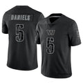 BIPIHUC W.Commanders #5 Jayden Daniels Player Black RFLCTV Limited Stitched Jerseys