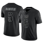 BIPIHUC W.Commanders #5 Jayden Daniels Player Black RFLCTV Limited Stitched Jerseys