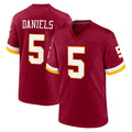 BIPIHUC W.Commanders #5 Jayden Daniels Player Burgundy Game Home Stitched Jerseys