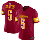 BIPIHUC W.Commanders #5 Jayden Daniels Player Burgundy Vapor F.U.S.E. Limited Stitched Jerseys
