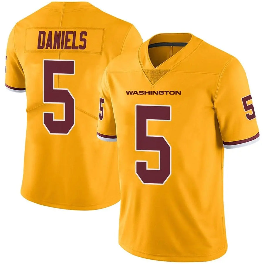 BIPIHUC W.Commanders #5 Jayden Daniels Player Limited Gold Color Rush Stitched Jerseys