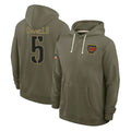 BIPIHUC W.Commanders #5 Jayden Daniels Player Olive Salute to Service Pullover Hoodies Limited Home Stitched Jerseys