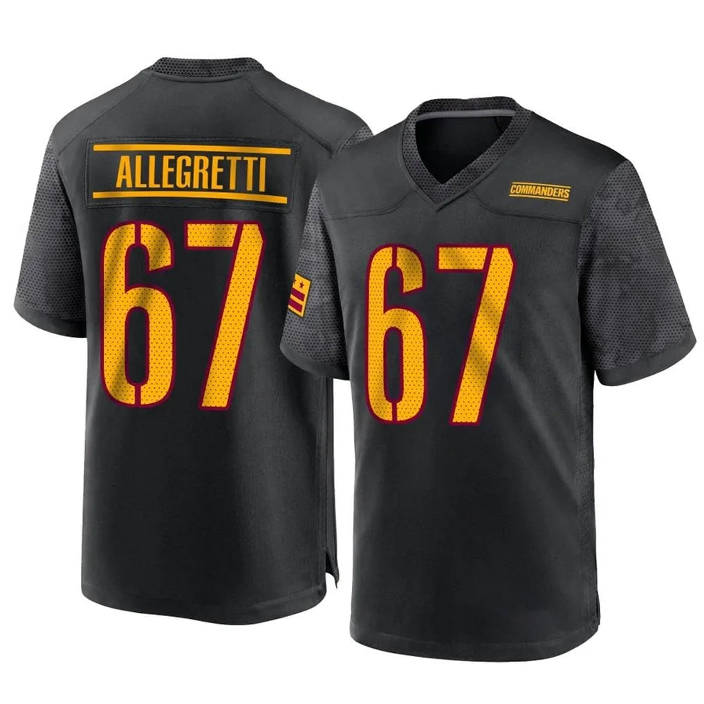 BIPIHUC W.Commanders #67 Nick Allegretti Player Black Home Game Stitched Jerseys