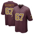 BIPIHUC W.Commanders #67 Nick Allegretti Player Burgundy Alternate Home Game Stitched Jerseys