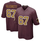 BIPIHUC W.Commanders #67 Nick Allegretti Player Burgundy Alternate Home Game Stitched Jerseys
