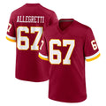 BIPIHUC W.Commanders #67 Nick Allegretti Player Burgundy Game Home Stitched Jerseys