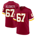 BIPIHUC W.Commanders #67 Nick Allegretti Player Burgundy Game Home Stitched Jerseys