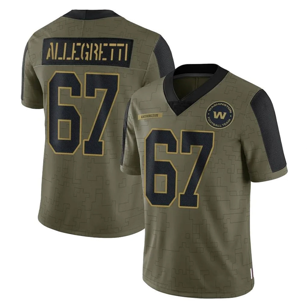 BIPIHUC W.Commanders #67 Nick Allegretti Player Olive Salute To Service Limited Game Stitched Jerseys