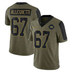 BIPIHUC W.Commanders #67 Nick Allegretti Player Olive Salute To Service Limited Game Stitched Jerseys