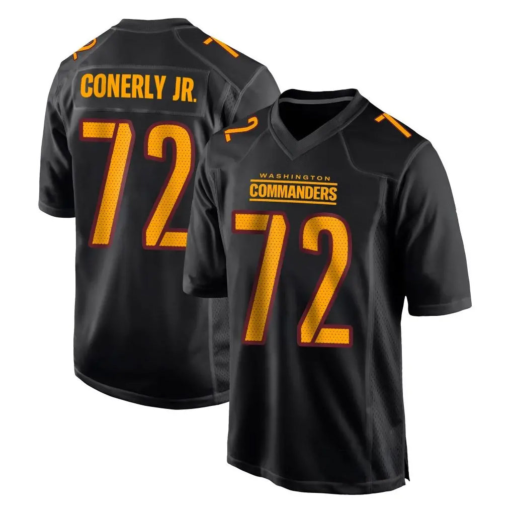 BIPIHUC W.Commanders #72 Josh Conerly Jr. Player Black Carbon Fashion Home Game Stitched Jerseys