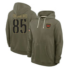 BIPIHUC W.Commanders #85 Chig Okonkwo Player Olive Salute to Service Pullover Hoodies Limited Home Stitched Jerseys