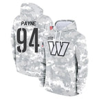 BIPIHUC W.Commanders #94 Daron Payne Player Arctic Camo Limited Salute to Service Pullover Hoodies Game Stitched Jerseys