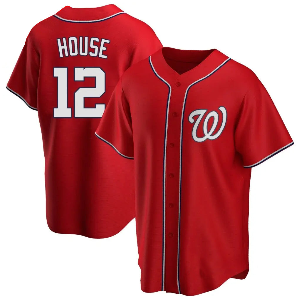 BIPIHUC W.Nationals #12 Brady House Player Red  Alternate Game Stitched Jerseys
