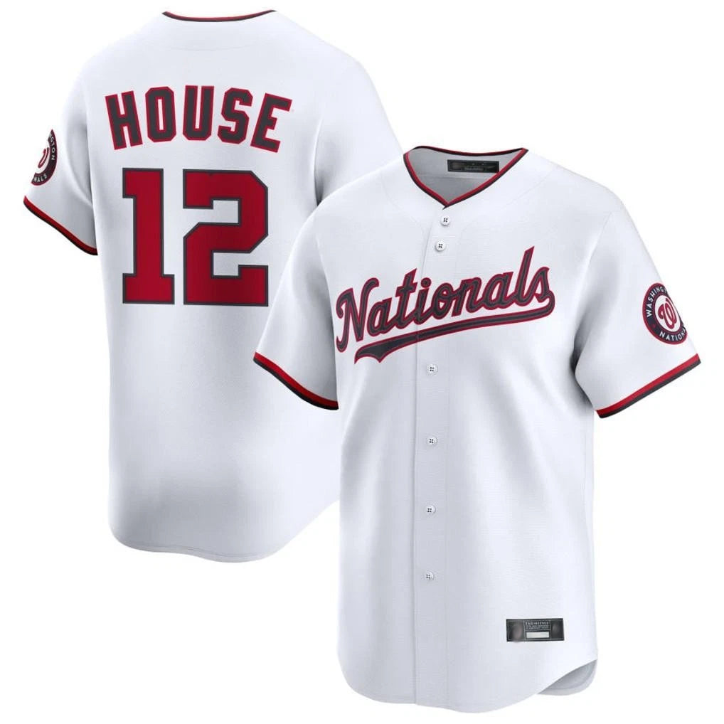 BIPIHUC W.Nationals #12 Brady House Player White Alternate Limited Game Stitched Jerseys