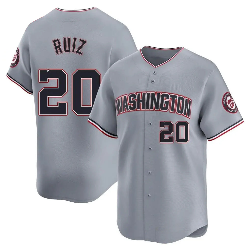 BIPIHUC W.Nationals #20 Keibert Ruiz Player Gray City Connect Elite Alternate Stitched Jerseys