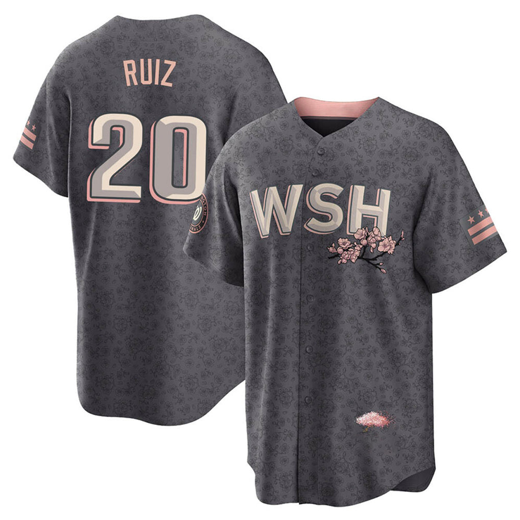 BIPIHUC W.Nationals #20 Keibert Ruiz Player Gray City Connect Stitched Jerseys