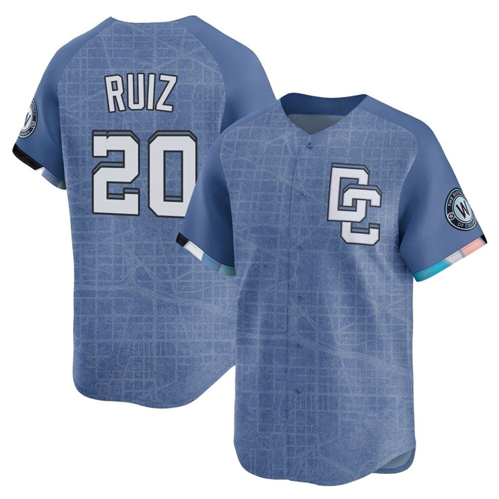 BIPIHUC W.Nationals #20 Keibert Ruiz Player Light Blue Limited City Connect Stitched Jerseys