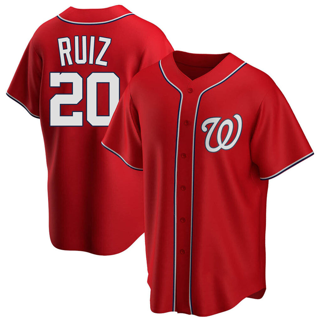 BIPIHUC W.Nationals #20 Keibert Ruiz Player Red Home Alternate Replica Jerseys