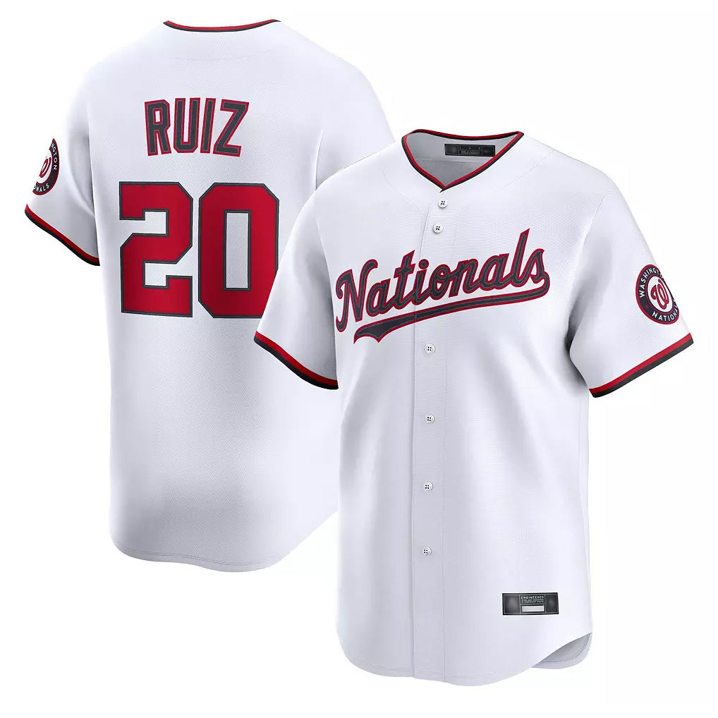 BIPIHUC W.Nationals #20 Keibert Ruiz Player White Home Alternate Limited Replica Jerseys