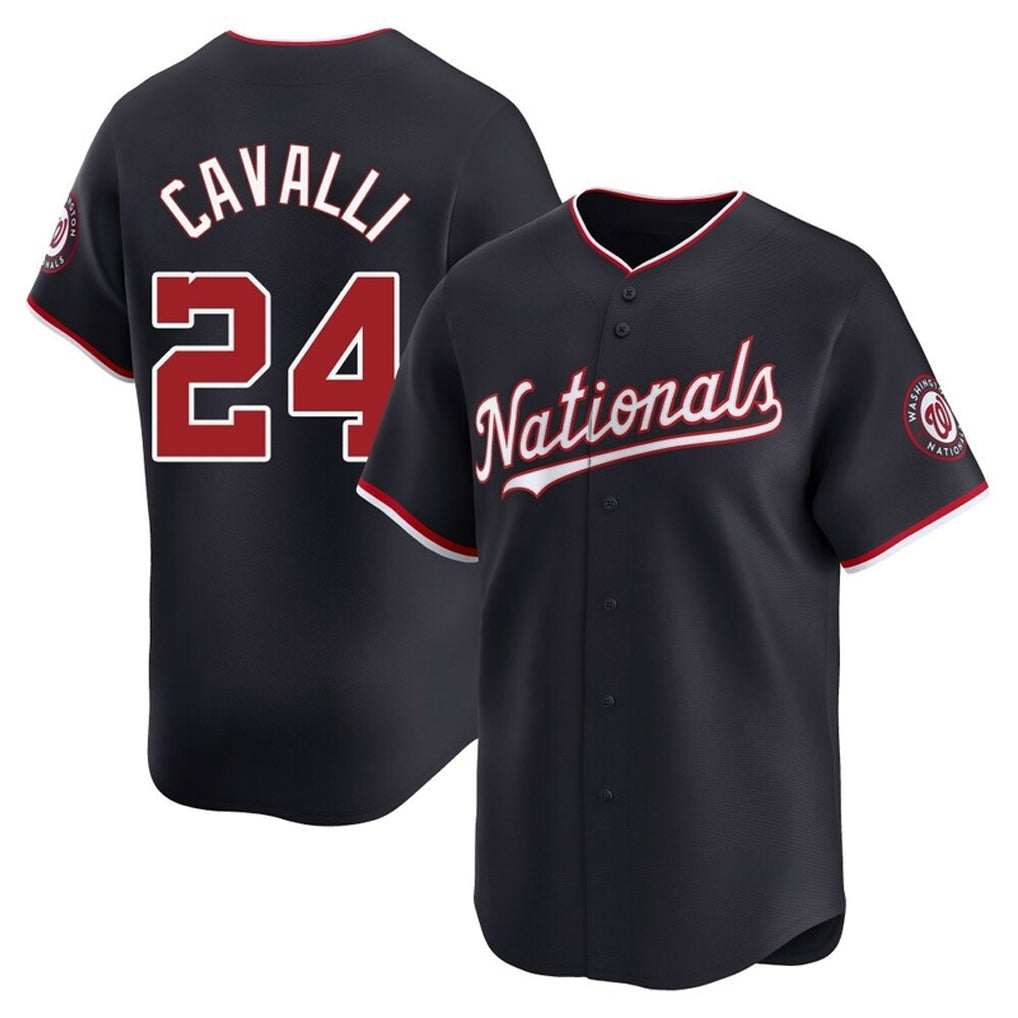 BIPIHUC W.Nationals #24 Cade Cavalli Player Navy Alternate Limited Replica Jerseys