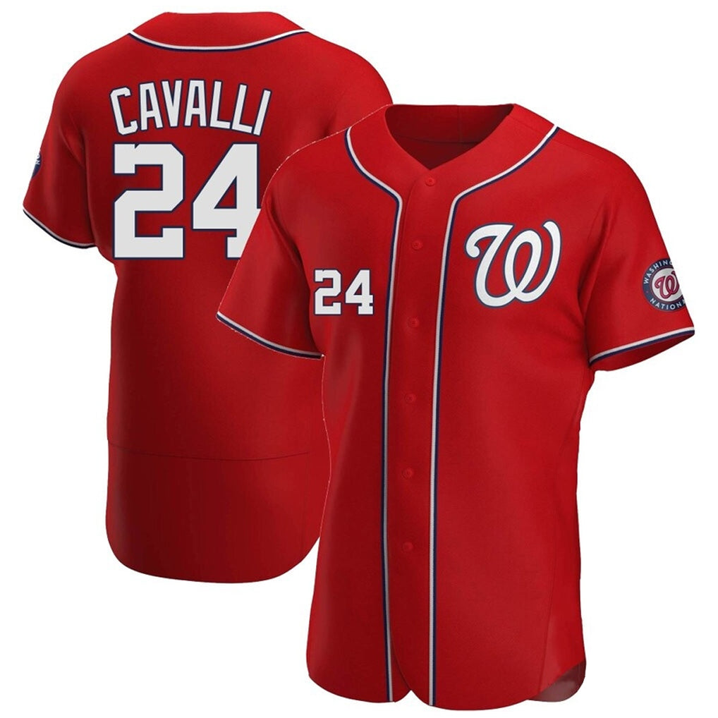 BIPIHUC W.Nationals #24 Cade Cavalli Player Red Alternate Elite Stitched Jerseys