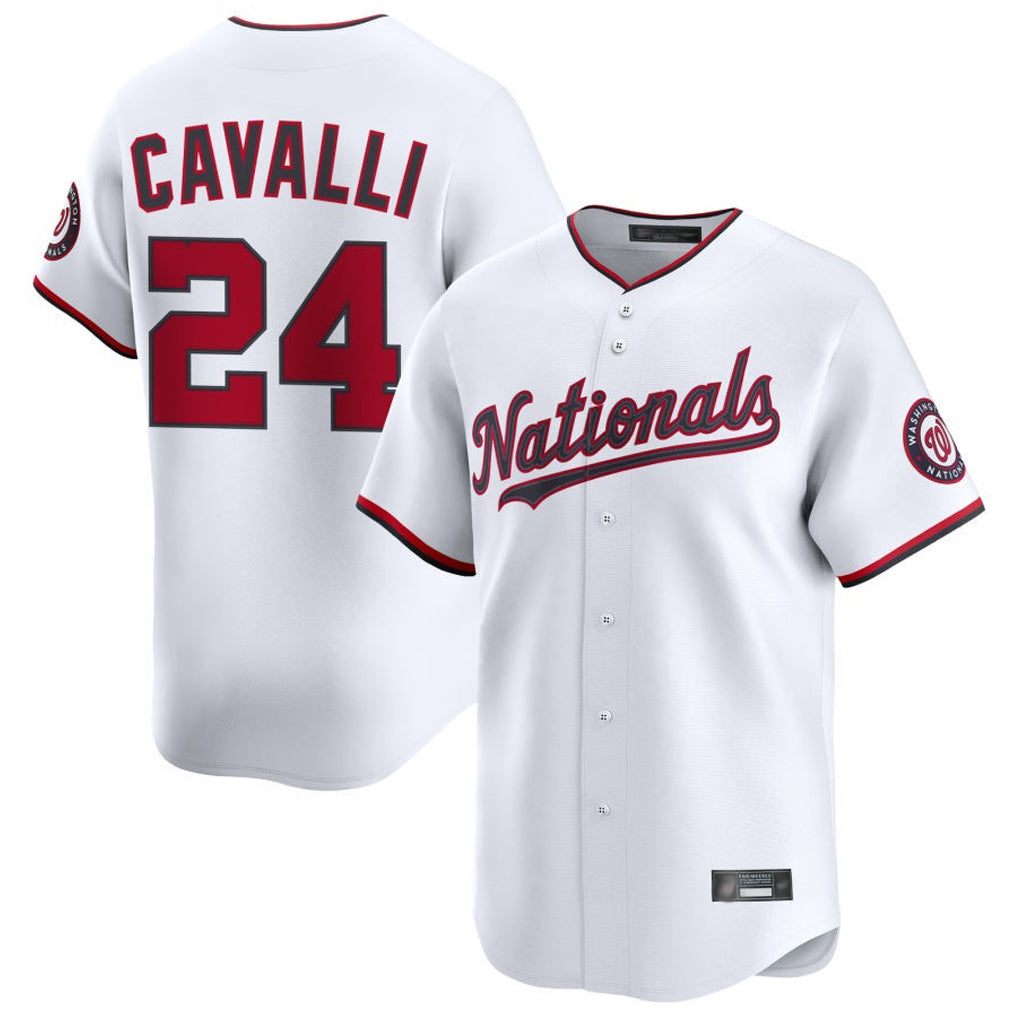 BIPIHUC W.Nationals #24 Cade Cavalli Player White Limited Stitched Jerseys