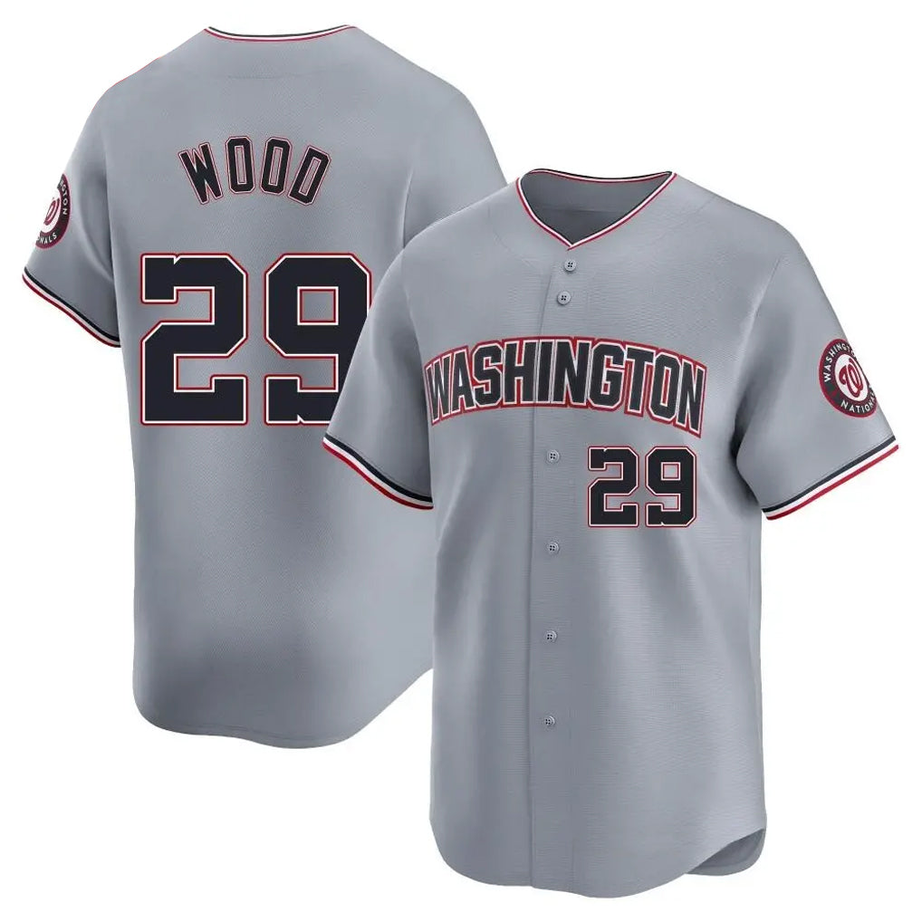BIPIHUC W.Nationals #29 James Wood Player Gray City Connect Limited Alternate Stitched Jerseys