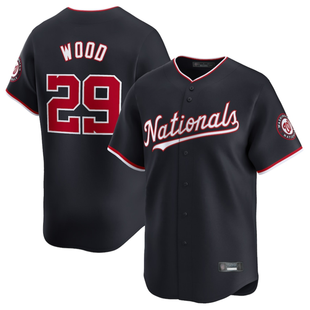BIPIHUC W.Nationals #29 James Wood Player Navy Limited Stitched Jerseys