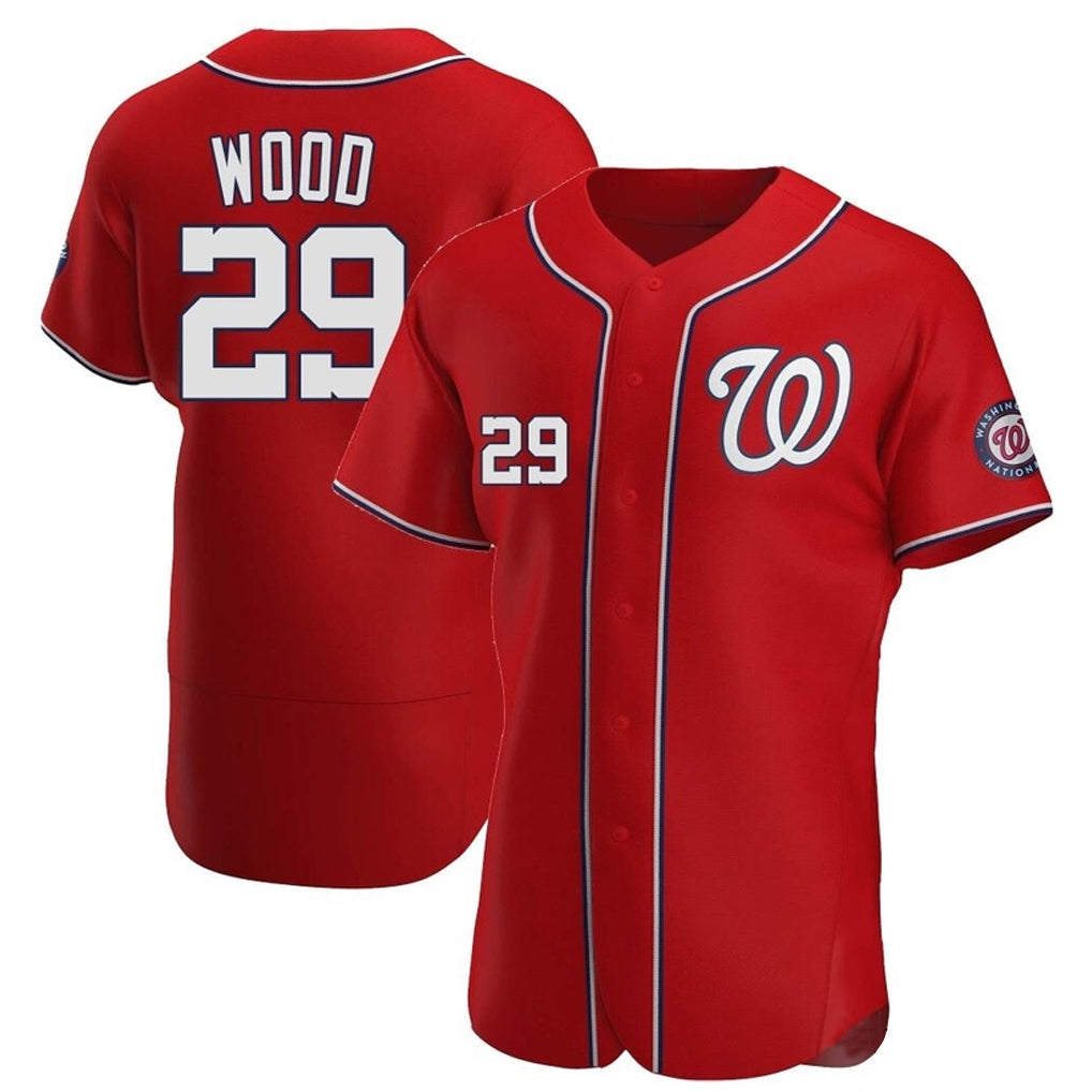BIPIHUC W.Nationals #29 James Wood Player Red Alternate Elite Stitched Jerseys