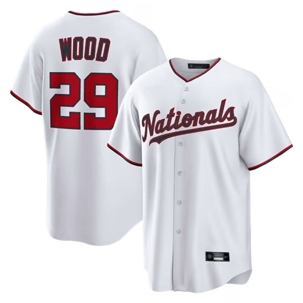BIPIHUC W.Nationals #29 James Wood Player White Home Limited Replica Stitched Jerseys