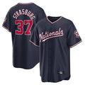 BIPIHUC W.Nationals #37 Stephen Strasburg Player Navy Replica Stitched Jerseys