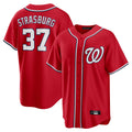 BIPIHUC W.Nationals #37 Stephen Strasburg Player Red Alternate Replica Player Game Stitched Jerseys