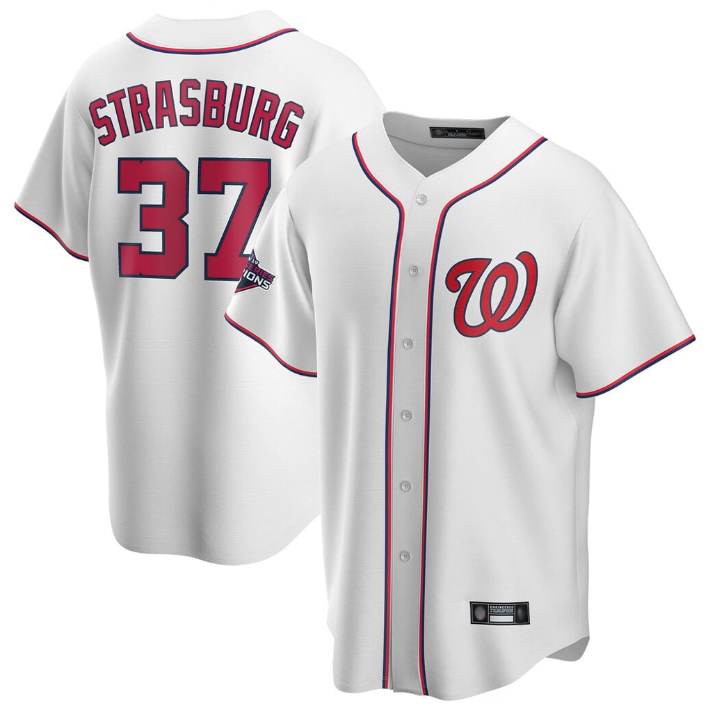 BIPIHUC W.Nationals #37 Stephen Strasburg Player White Game Stitched Jerseys