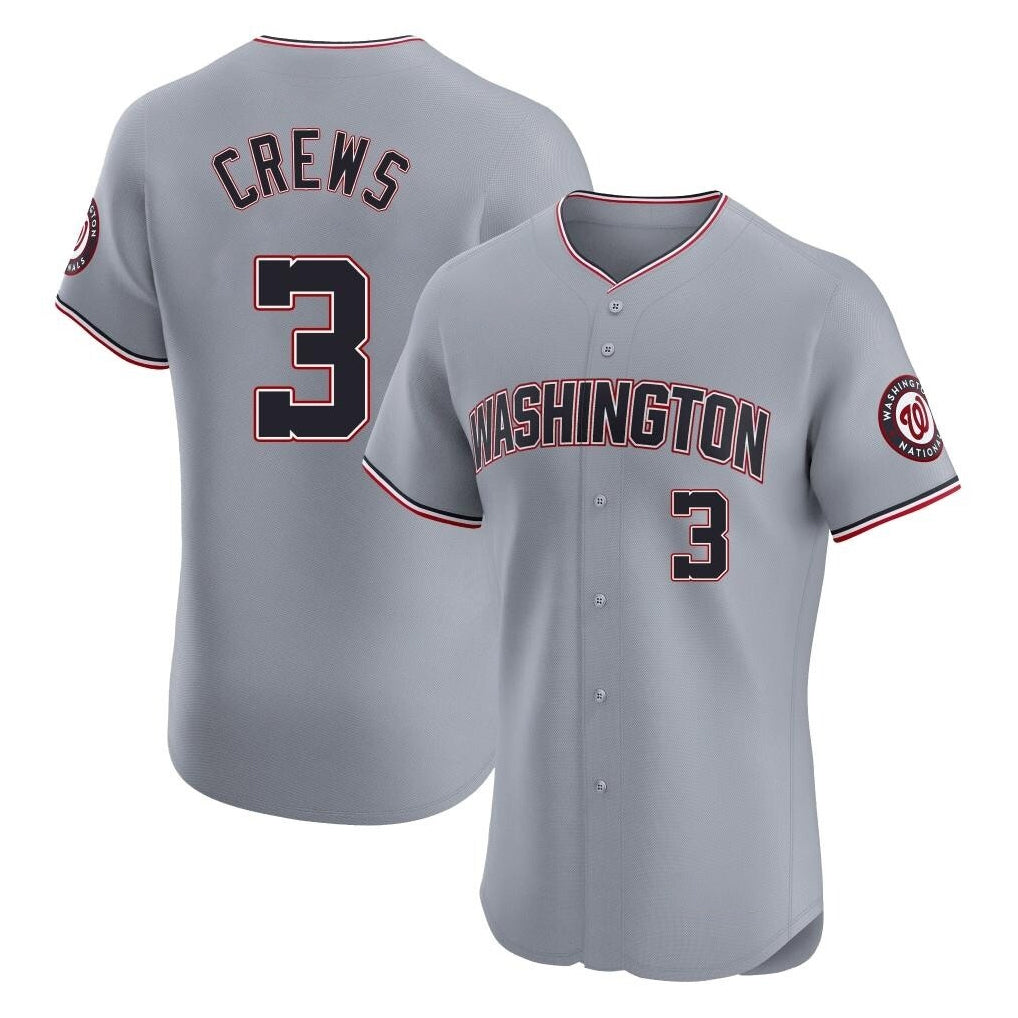 BIPIHUC W.Nationals #3 Dylan Crews Player Gray City Connect Elite Alternate Stitched Jerseys