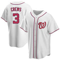 BIPIHUC W.Nationals #3 Dylan Crews Player White Game Replica Stitched Jerseys
