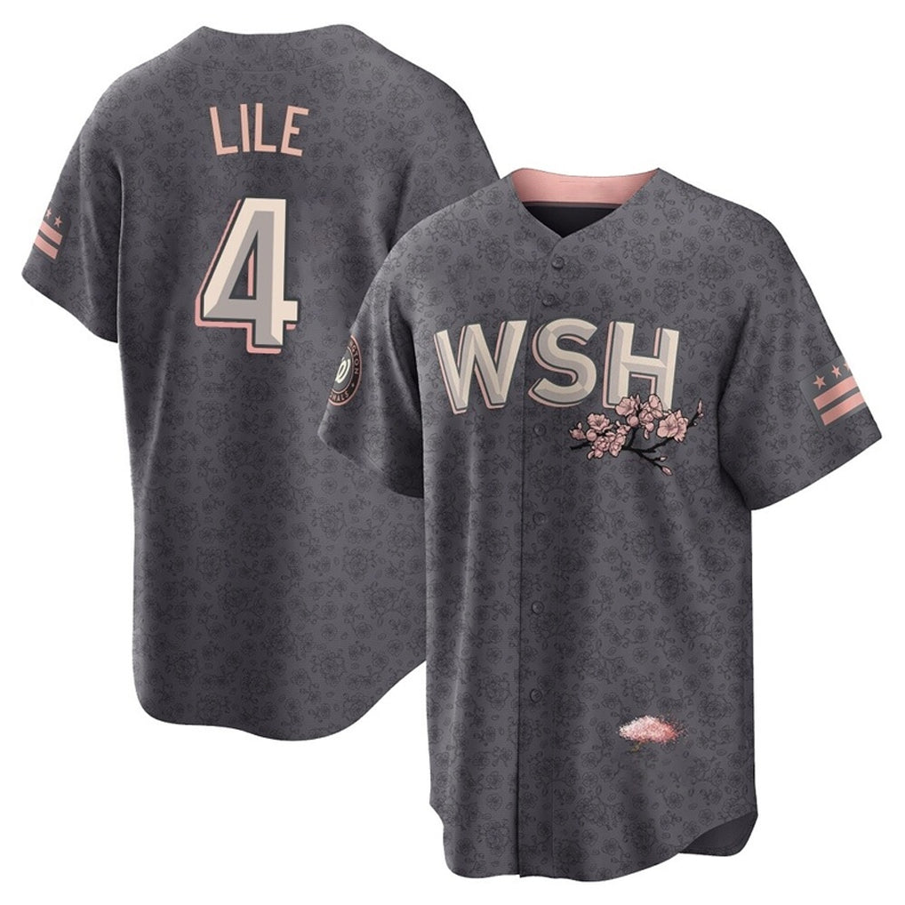 BIPIHUC W.Nationals #4 Daylen Lile Player Charcoal City Connect Limited Stitched Jerseys