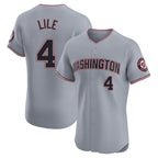 BIPIHUC W.Nationals #4 Daylen Lile Player Gray Alternate Elite Stitched Jerseys