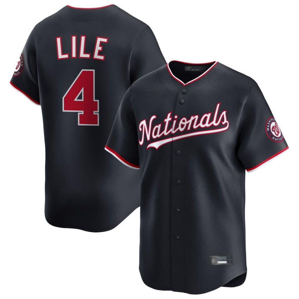 BIPIHUC W.Nationals #4 Daylen Lile Player Navy Alternate Limited Replica Stitched Jerseys