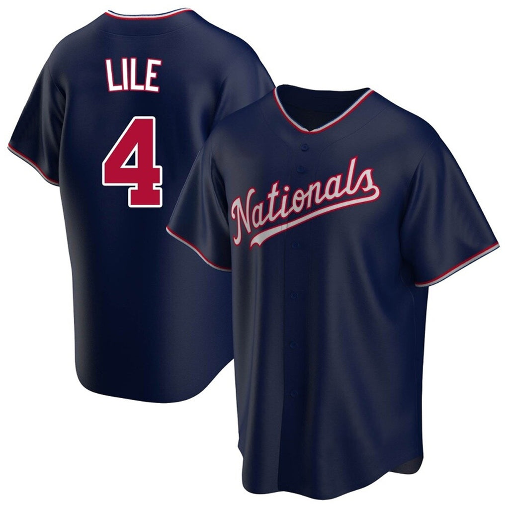 BIPIHUC W.Nationals #4 Daylen Lile Player Navy Replica Game Stitched Jerseys