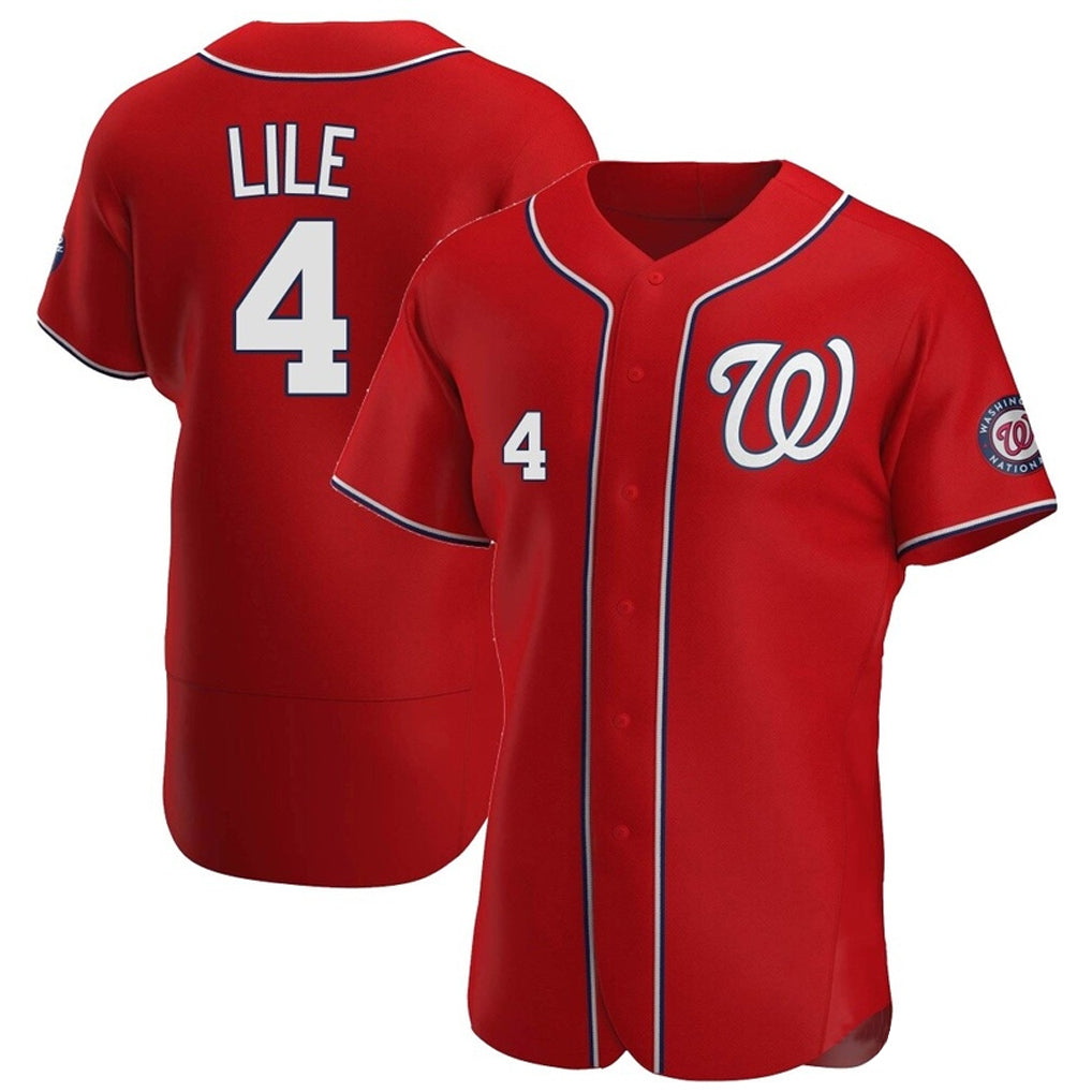 BIPIHUC W.Nationals #4 Daylen Lile Player Red Alternate Elite Stitched Jerseys