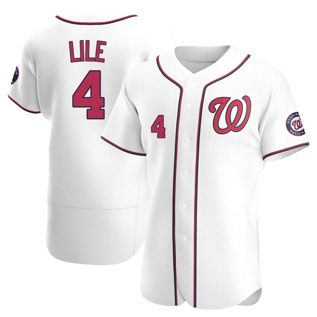 BIPIHUC W.Nationals #4 Daylen Lile Player White Alternate Elite Stitched Jerseys