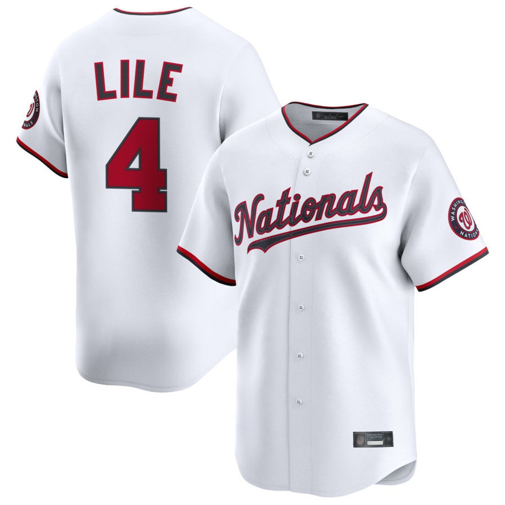 BIPIHUC W.Nationals #4 Daylen Lile Player White Alternate Limited Replica Stitched Jerseys