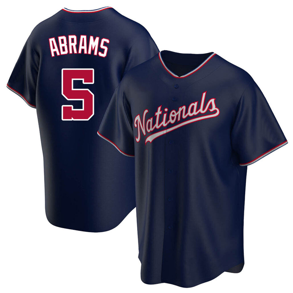 BIPIHUC W.Nationals #5 CJ Abrams Player Navy Blue Replica Game Stitched Jerseys