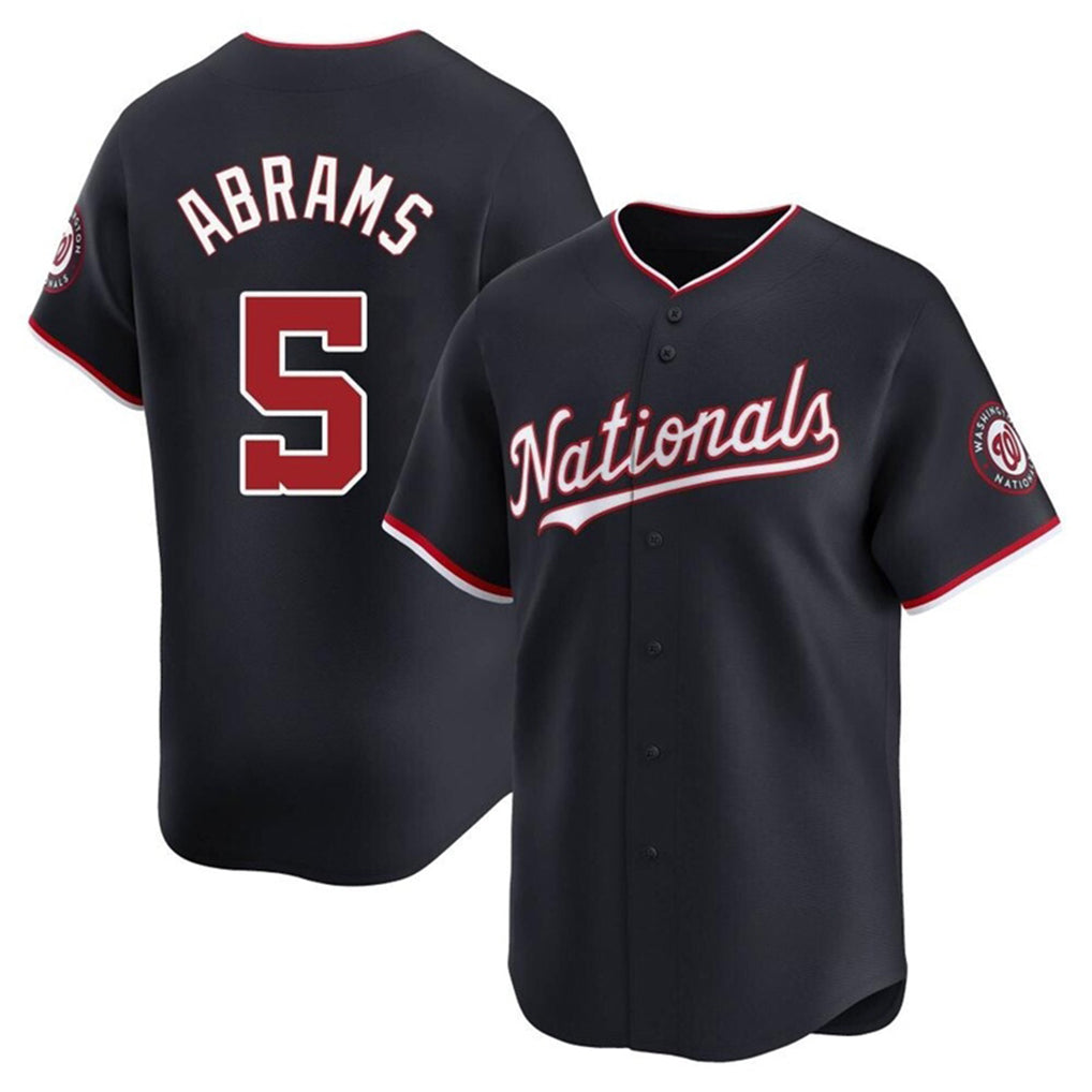BIPIHUC W.Nationals #5 CJ Abrams Player Navy Blue Replica Stitched Jerseys