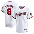 BIPIHUC W.Nationals #8 Carter Kieboom Player White Home Limited Stitched Jerseys